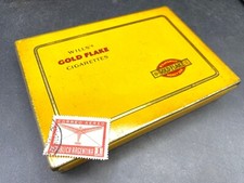 Vintage Stamps Wills's Gold Flake Honey Dew 50 Cigarettes Tin Full ARGENTINA #2