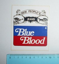 VINTAGE STICKER STICKER BLUE BLOOD JEANS 80s 