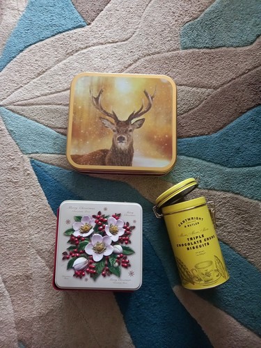 Biscuit tins empty preowned