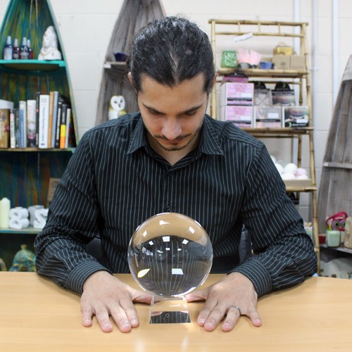 Crystal ball stand 150mm - ball,