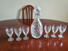 Tutbury Crystal Decanter and Six Glasses