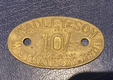 ESSEX LONDON TRADE TOKEN : W. WADLEY & Son Ltd. STRATFORD MARKET : 10 /-