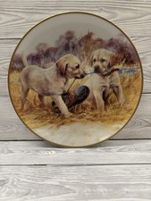 Labrador dog Porcelain plate, TUG OF WAR by Jim Killen labradors Danbury mint