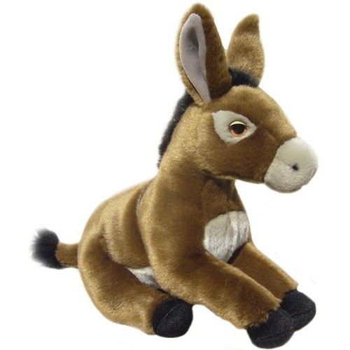 Brown donkey soft toy - brown,