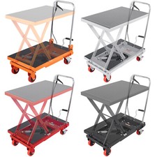 VEVOR Hydraulic Lift Table Cart 500/330Lb Manual Single Scissor Lift Table 28.5"