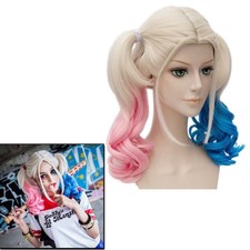 Harley Quinn Wig Suicide Squad Cosplay Costume for Adults Kids