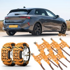 6Pcs Wheel Tire Snow Chain Anti Slip Emergency For Vauxhall Opel Astra Corsa