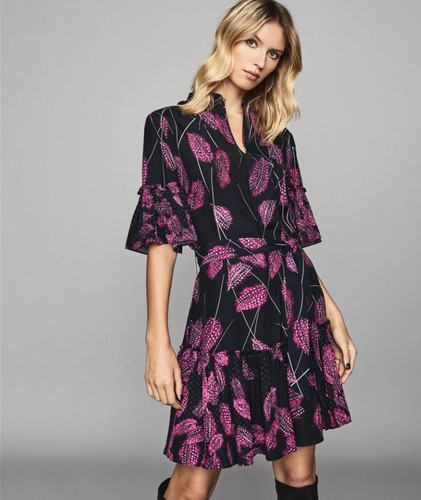 Reiss marsali pink feather - reiss,