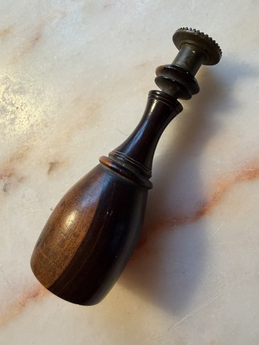 Antique wax seal wood and - wax,