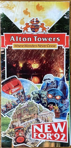 Alton towers rare map plan - rare,