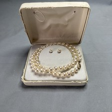 Akoya Pearl Jewelry Set w/ 14k