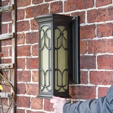 Kichler Elstead Outdoor Wall Lantern Light Vintage Bronze Exterior Garden Lamp