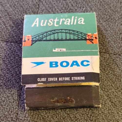 Vintage boac airline - vintage, matchbook