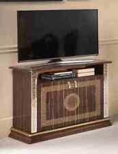 NEW VENUS DESIGN WALNUT & GOLD ITALIAN HIGH GLOSS TV UNIT