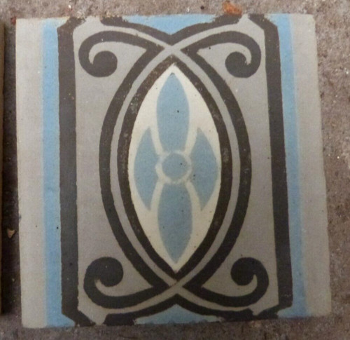 Antique 6x6 tile art nouveau - tile,