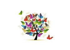Abstract Butterfly Tree