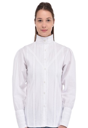 White victorian blouse long - white,