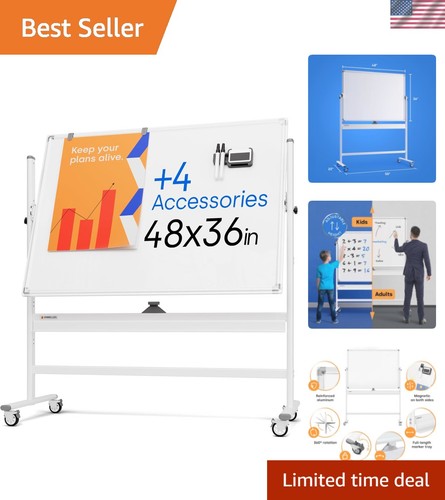 Rolling dry erase board x - erase,