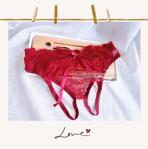 Ladies sexy lace thongs open - ladies,