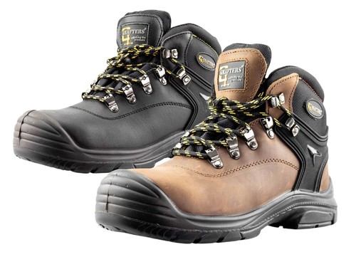 Mens leather safety boots - leather,