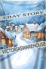 winter village tapestry