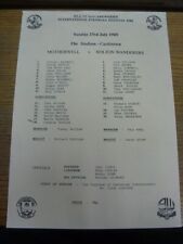 23/07/1989 Isle Of Man Festival: Motherwell v Bolton Wanderers [At Castletown] (