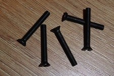 Rogers LS3/5A Black 1" Steel CSK Screws for Loudspeaker- Quantity 10 -  4BA -