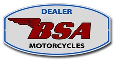 BSA MOTORCYCLES DEALER METAL