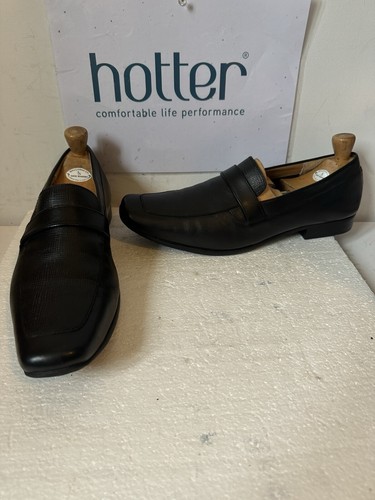 Hotter black leather loafer - hotter,