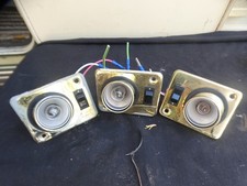 pair of brass caravan 12 volt swivel spot lights,switches.