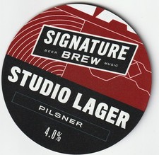 UNUSED KEG FRONT CLIP - SIGNATURE BREW - STUDIO LAGER PILSNER