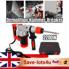 2200W Electric Demolition Hammer Breaker Drill Pick Concrete Hammer Power Tool