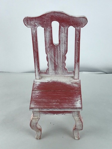 Rustic red wood chair - rustic,