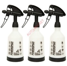 3 x Double Spray Action Trigger Bottles - 0.5L Heavy Duty Power Sprayer Valeting