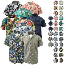 Men's Old Navy Hawaiian Short Sleeve Beach Holiday Summer Palm Floral Shirt S-4X