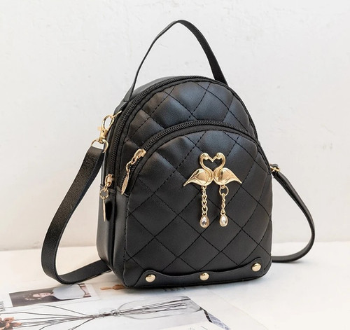 Women mini backpack - mini, pu