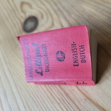 1st Edition Miniature Dictionary English - Dutch Langenscheidt Lilliput 1956