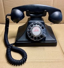 Protelx GPO Retro 200 vintage rotary dial telephone (black, modern reproduction)