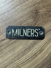 Vintage Small Milners Safe Name Plaque