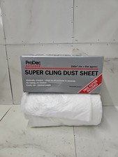 ProDec Cling Polythene Film Dust Sheet Cutter 4mx25m Roll Professional Covering