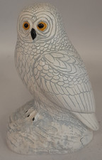 Owl Figurine White Owl Ceramic 11.5cm Figurine A15 G148