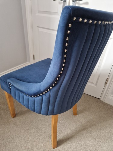 Blue solid upholstered - solid,