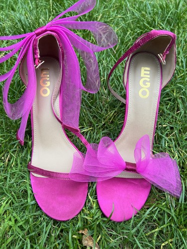 Ego bright pink satin - , heeled
