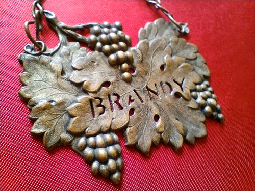 Vintage decanter label brandy - decanter,