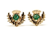 9ct Gold Emerald Studs