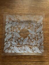 CHANCE BROTHERS Glass 'CALYPTO' Side/Tea Square Plate With Gold Gilt Rim