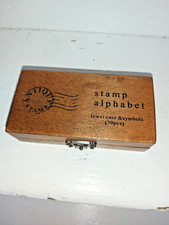 VINTAGE STAMP ALPHABET SET - LOWER CASE SYMBOLS - 30 PCS