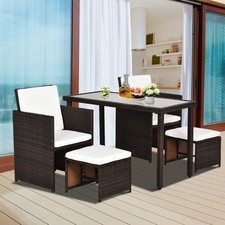 5 PCs Rattan Garden Sofa Set