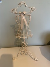 Mannequin Jewellery Stand Cream. Height Approx. 38cm. Base Diameter Approx. 18cm