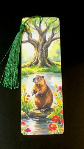 Beaver wooden bookmark - bookmark, /
